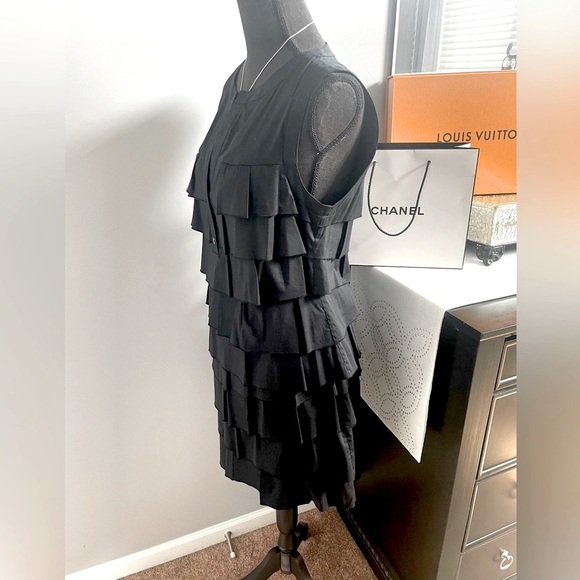 BCBG Max Azria Cotton Ruffle Dress - Picture 3 of 7